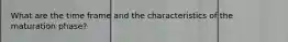 What are the time frame and the characteristics of the maturation phase?
