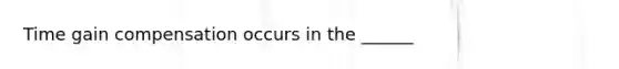 Time gain compensation occurs in the ______