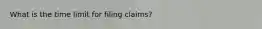 What is the time limit for filing claims?