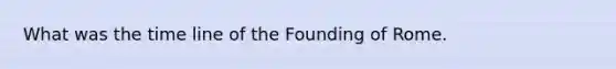 What was the time line of the Founding of Rome.