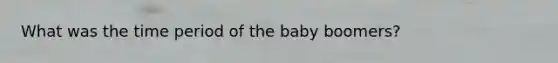 What was the time period of the baby boomers?