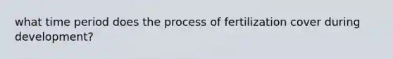 what time period does the process of fertilization cover during development?