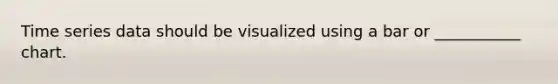 Time series data should be visualized using a bar or ___________ chart.