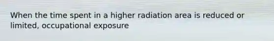 When the time spent in a higher radiation area is reduced or limited, occupational exposure