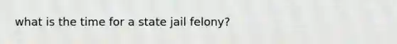 what is the time for a state jail felony?