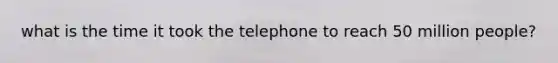 what is the time it took the telephone to reach 50 million people?