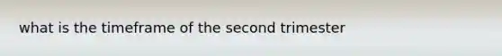 what is the timeframe of the second trimester