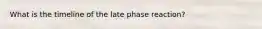 What is the timeline of the late phase reaction?