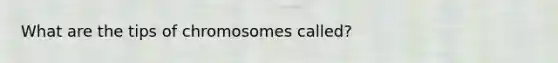 What are the tips of chromosomes called?