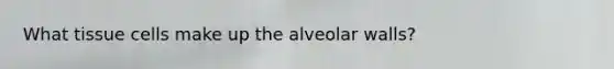 What tissue cells make up the alveolar walls?