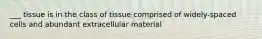 ___ tissue is in the class of tissue comprised of widely-spaced cells and abundant extracellular material