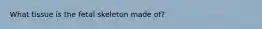 What tissue is the fetal skeleton made of?