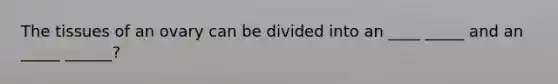 The tissues of an ovary can be divided into an ____ _____ and an _____ ______?