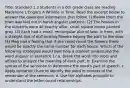 Title: Standard 1.3 Students in a 6th grade class are reading Madeleine L'Engle's A Wrinkle in Time. Read the excerpt below to answer the questions information that follow. (1)Below them the town was laid out in harsh angular patterns. (2) The houses in the outskirts were all exactly alike, small square boxes painted gray. (3) Each had a small, rectangular plot of lawn in front, with a straight line of dull-looking flowers edging the path to the door. (4) Meg had a feeling that if she could count the flowers there would be exactly the same number for each house. Which of the following strategies would best help a student understand the word angular in sentence 1? a. Break the word into roots and affixes to analyze the meaning of each part. b. Examine the syntax of the sentence to determine the word's part of speech. c. Apply semantic clues to identify the word in context of the remainder of the sentence. d. Use the alphabet principle to understand the letter-sound relationships.