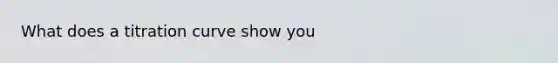 What does a titration curve show you