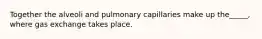 Together the alveoli and pulmonary capillaries make up the_____, where gas exchange takes place.