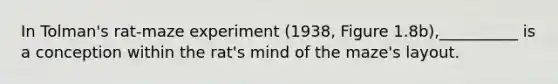 In Tolman's rat-maze experiment (1938, Figure 1.8b),__________ is a conception within the rat's mind of the maze's layout.