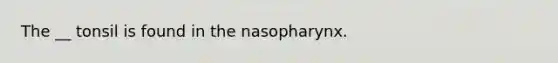 The __ tonsil is found in the nasopharynx.