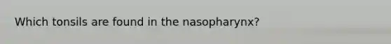 Which tonsils are found in the nasopharynx?