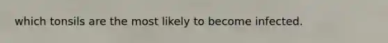 which tonsils are the most likely to become infected.