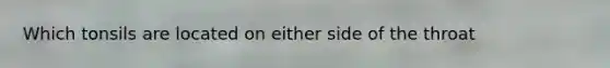 Which tonsils are located on either side of the throat