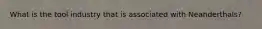 What is the tool industry that is associated with Neanderthals?