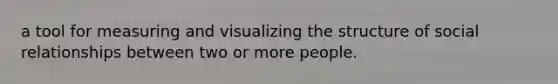 a tool for measuring and visualizing the structure of social relationships between two or more people.