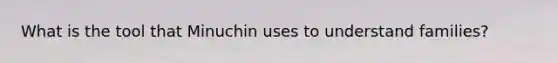 What is the tool that Minuchin uses to understand families?