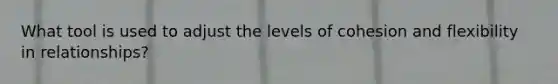 What tool is used to adjust the levels of cohesion and flexibility in relationships?