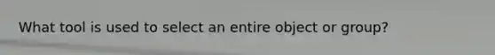 What tool is used to select an entire object or group?