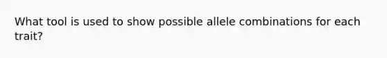 What tool is used to show possible allele combinations for each trait?