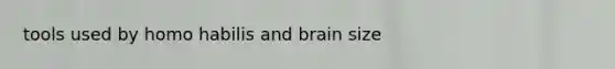 tools used by homo habilis and brain size