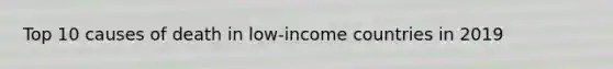 Top 10 causes of death in low-income countries in 2019