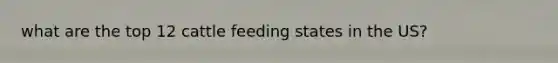 what are the top 12 cattle feeding states in the US?