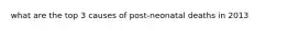 what are the top 3 causes of post-neonatal deaths in 2013