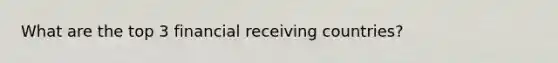 What are the top 3 financial receiving countries?