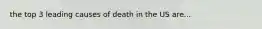 the top 3 leading causes of death in the US are...