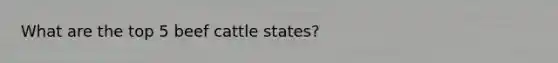 What are the top 5 beef cattle states?
