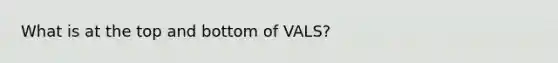 What is at the top and bottom of VALS?