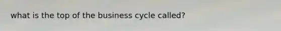 what is the top of the business cycle called?