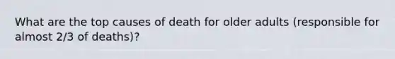 What are the top causes of death for older adults (responsible for almost 2/3 of deaths)?