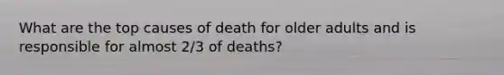 What are the top causes of death for older adults and is responsible for almost 2/3 of deaths?