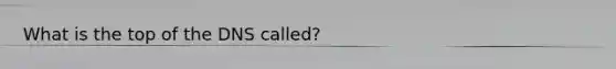 What is the top of the DNS called?