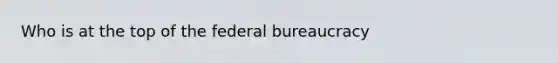 Who is at the top of the federal bureaucracy