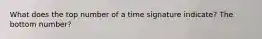 What does the top number of a time signature indicate? The bottom number?