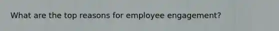 What are the top reasons for employee engagement?