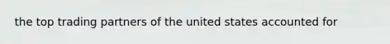 the top trading partners of the united states accounted for