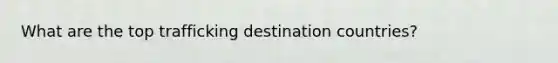 What are the top trafficking destination countries?