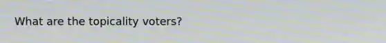 What are the topicality voters?