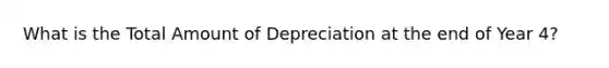 What is the Total Amount of Depreciation at the end of Year 4?